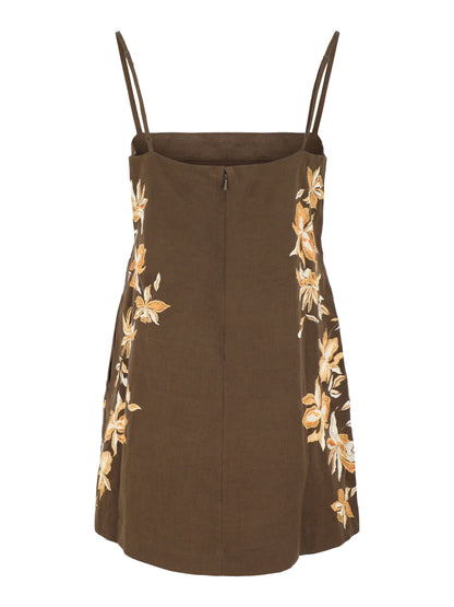 Hemant and Nandita Bota Mini Dress in Brown