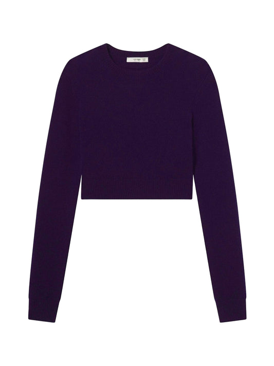 Frame Cashmere School Crew Sweater in Royal Purple