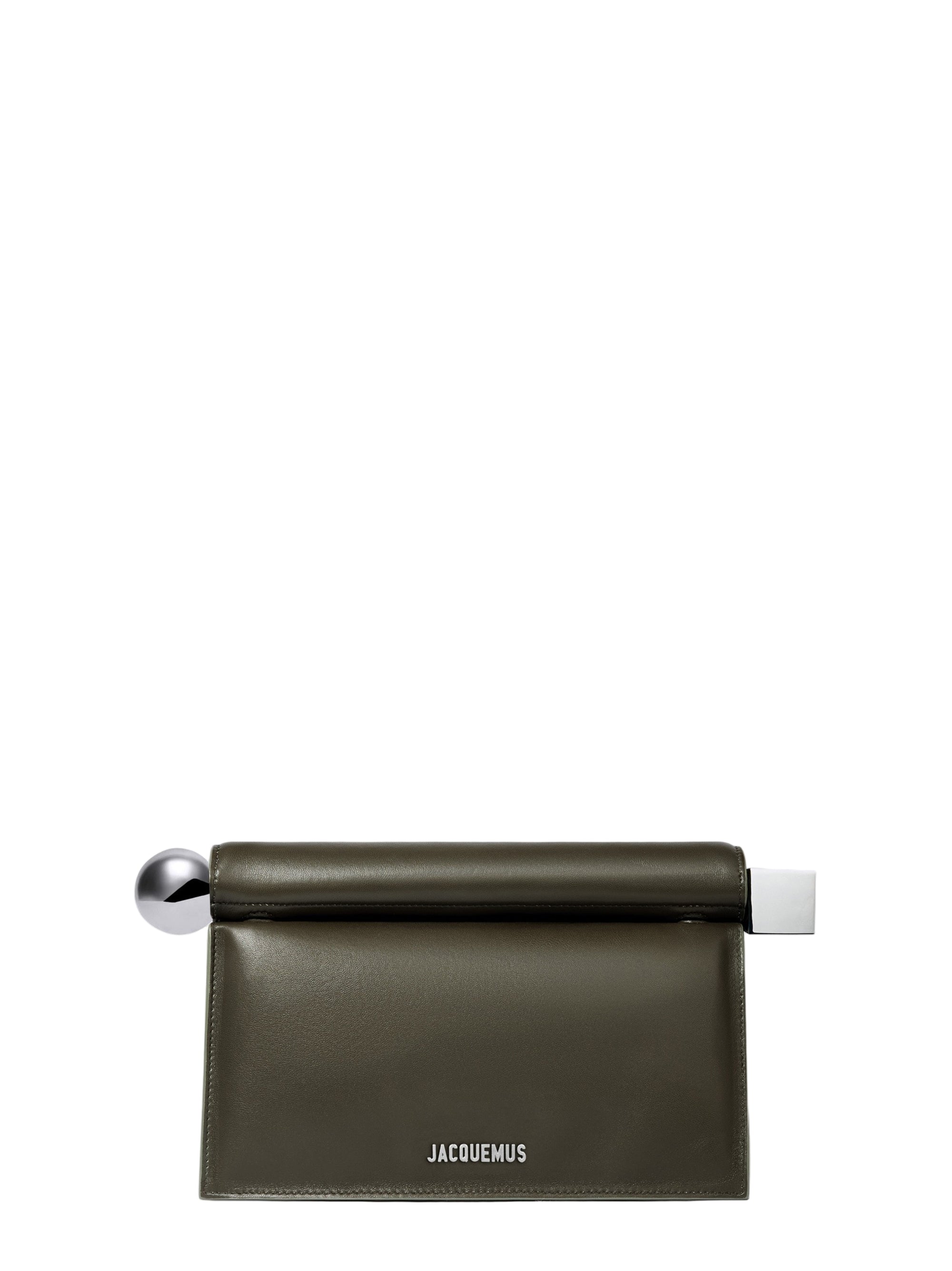 Jacquemus The Rond Carré Clutch in Dark Khaki – Leigh's of Breton