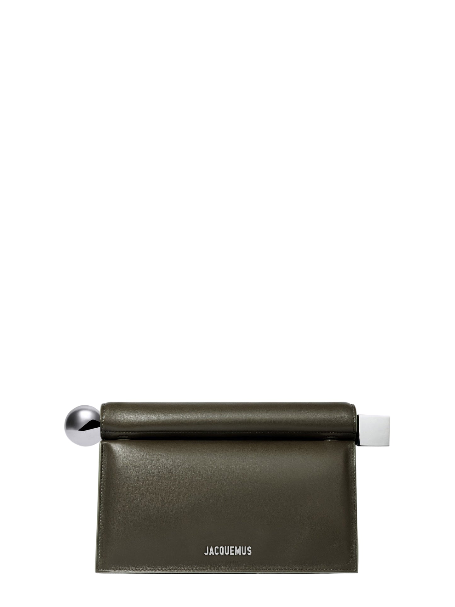 Jacquemus La Rond Carré Clutch in Dark Khaki