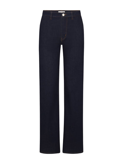 Frame Straight Trouser in Rinse