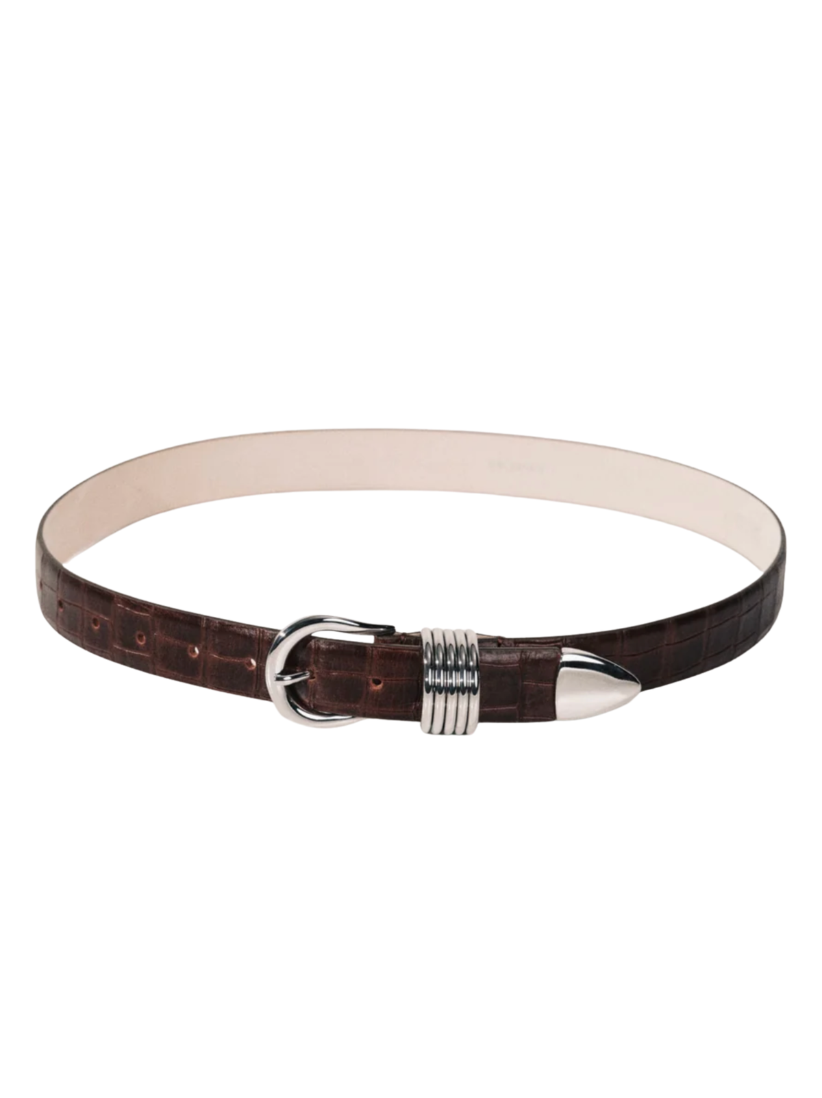 Déhanche Hollyhock Alligator in Dark Brown/Silver