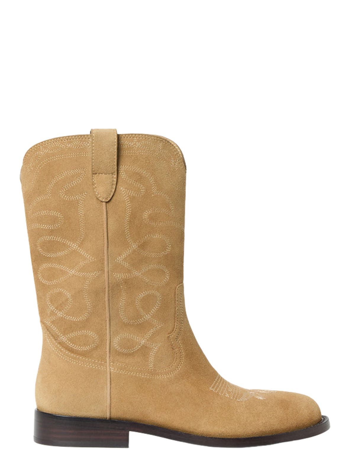 Loeffler Randall Jett Western Calf Boot in Sand