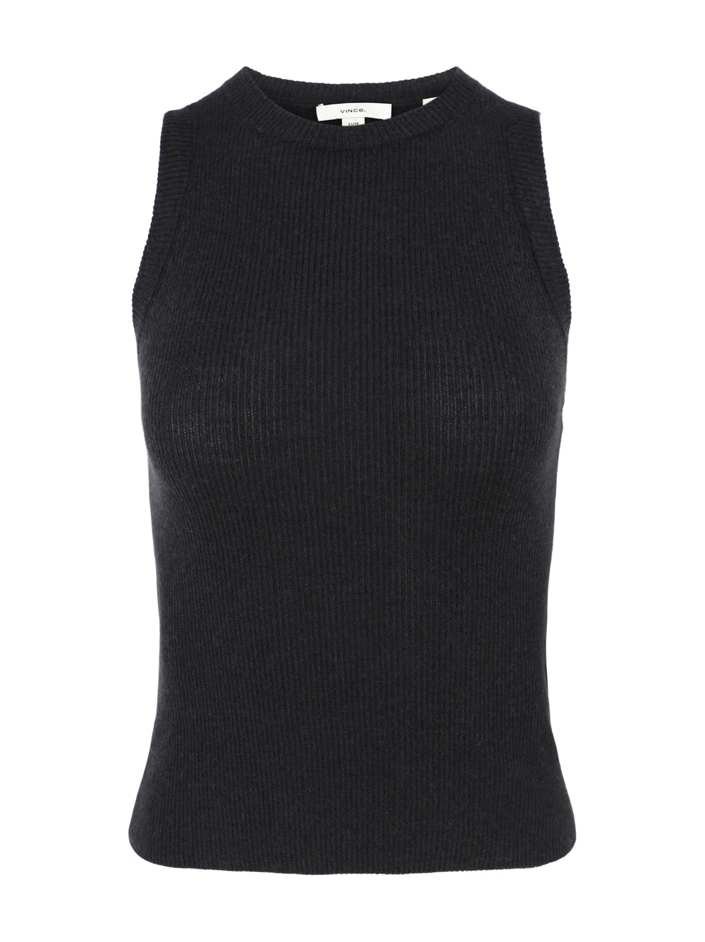 Vince High Neck Rib Tank in Dark Night Lake