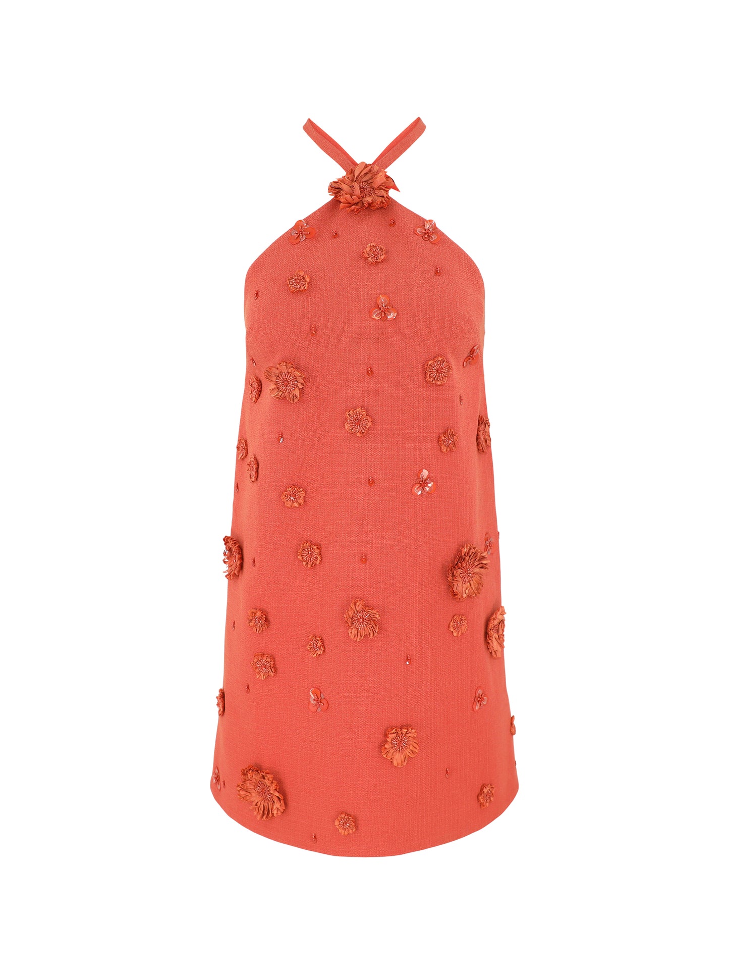 Alexis Milaa Mini Halter Dress in Terracotta