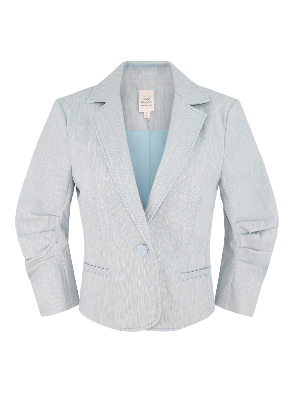 Cinq à Sept Two Tone Melange Le Petit Khloe Blazer in Kettle Pond/White