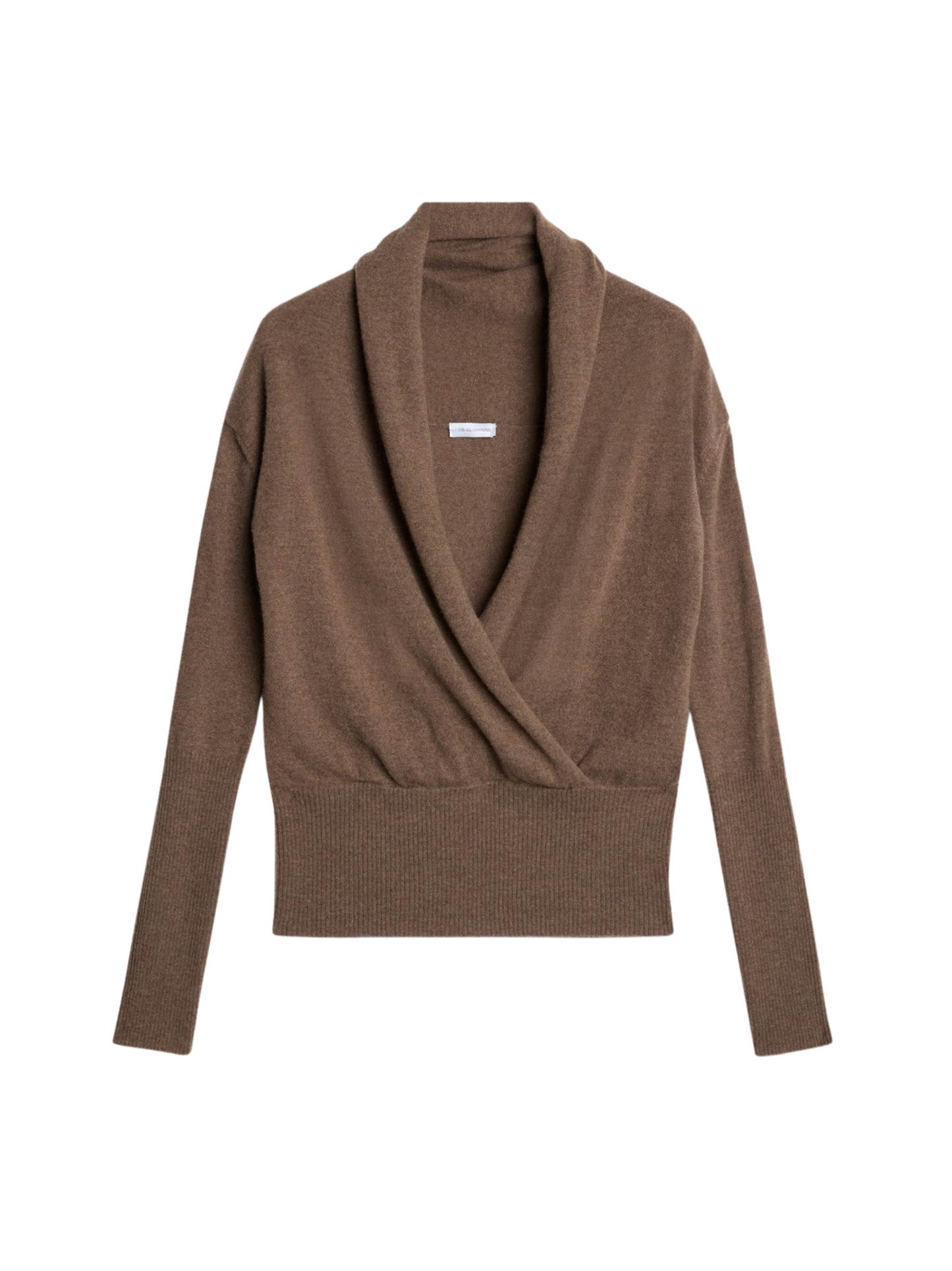 7 For All Mankind Wrap V-Neck Sweater in Wool Cashmere