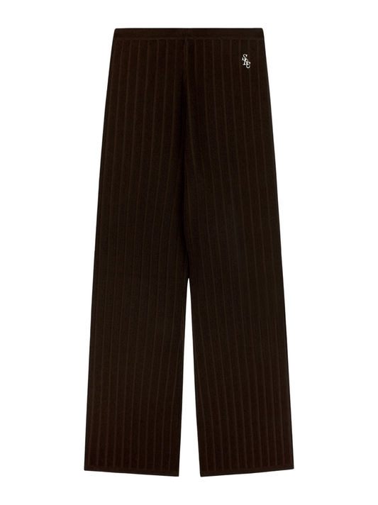 Sporty & Rich SRC Ribbed Trousers in Cioco