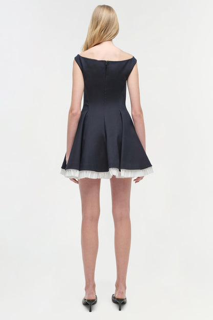 Simkhai Dorothie Off-Shoulder Mini Dress in Black Multi