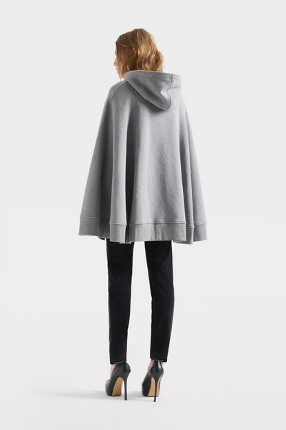 7 For All Mankind Runway Oversize Zip Hoodie in Cotton Ash