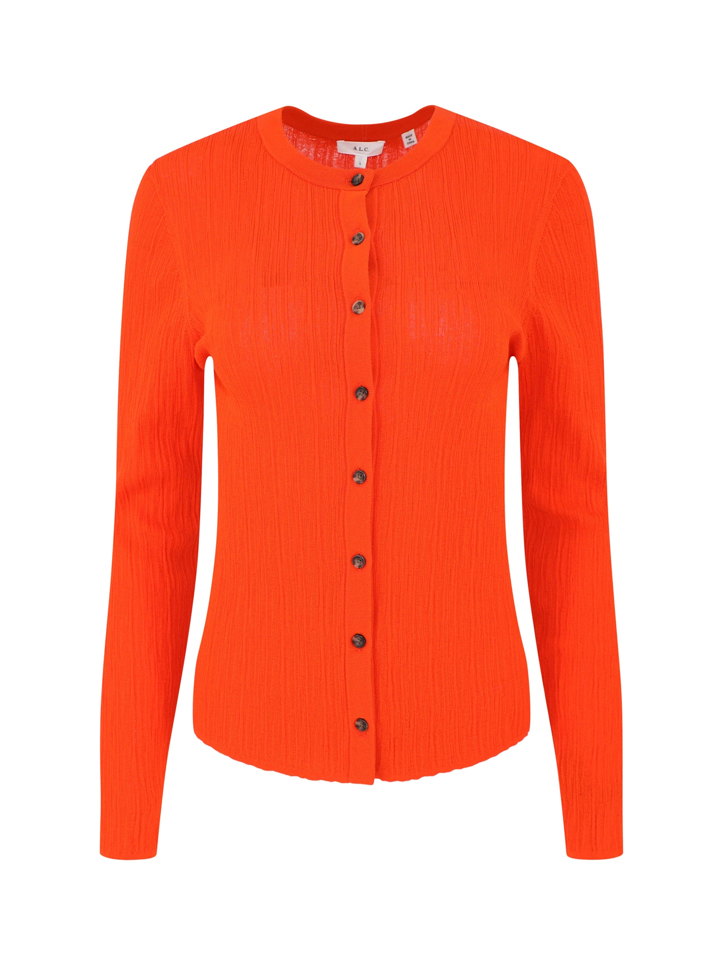 A.L.C. Fisher Fine Merino Knit Cardigan in Poppy