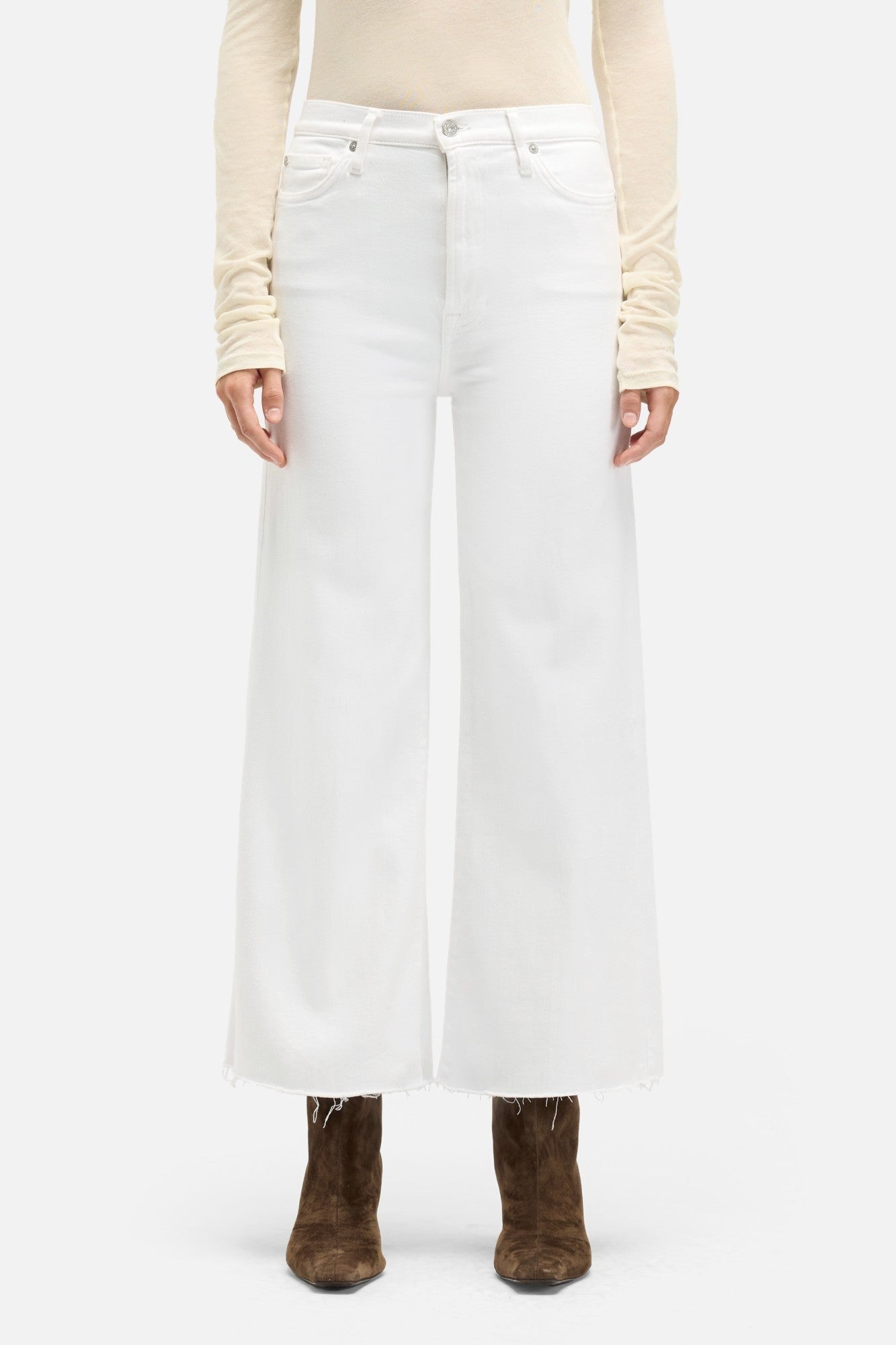 7 For All Mankind Ultra High Rise Cropped Jo Jean in Soleil