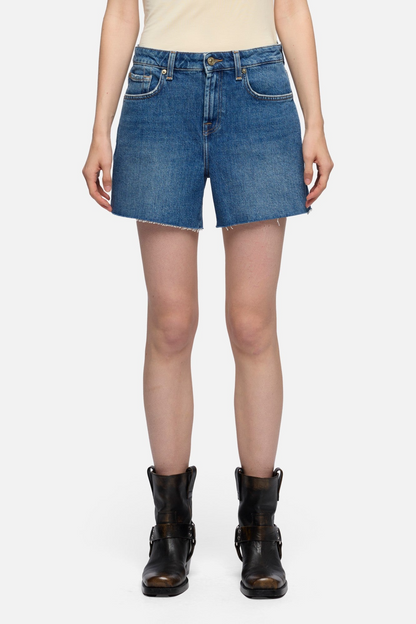 7 For All Mankind Monroe Long Shorts in Explorer