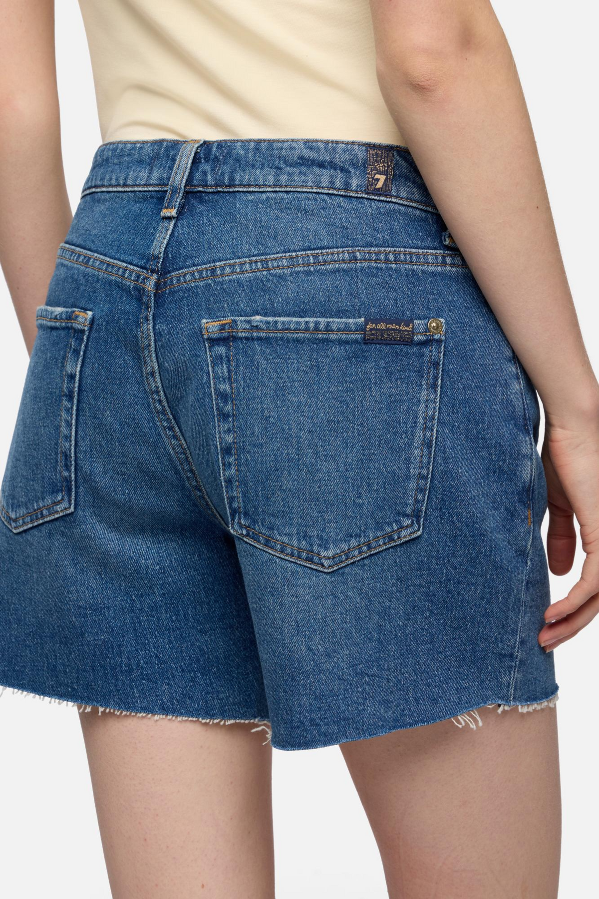7 For All Mankind Monroe Long Shorts in Explorer