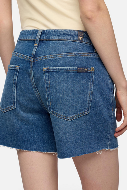 7 For All Mankind Monroe Long Shorts in Explorer