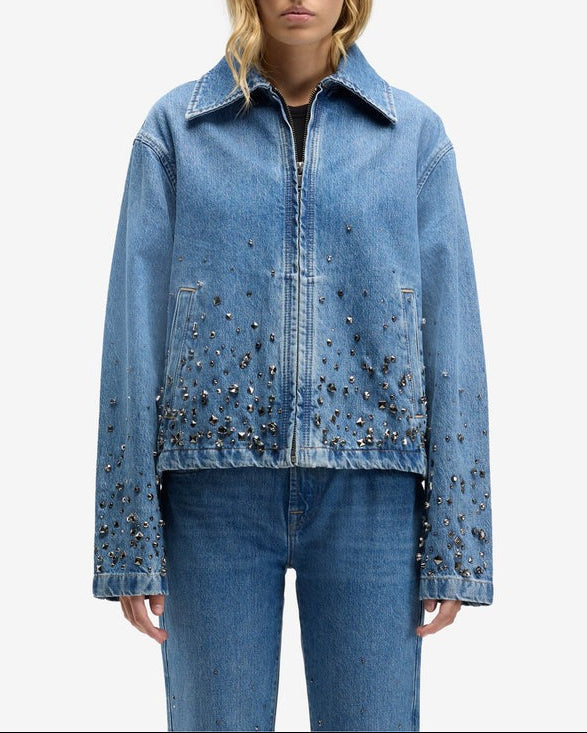 7 For All Mankind Workwear Jacket in Dance with Crystals