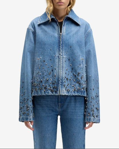 7 For All Mankind Workwear Jacket in Dance with Crystals