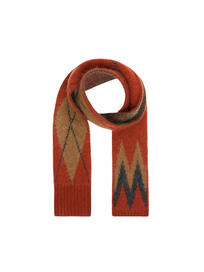 Dorothee Schumacher Argyle Statement Scarf in Brick