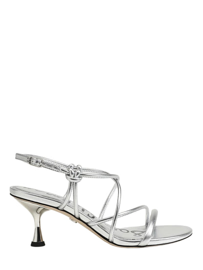 Sam Edelman Riana Strappy Heel Sandal in Soft Silver