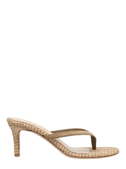 Gianvito Rossi Calypso Mules in Camel+Natural