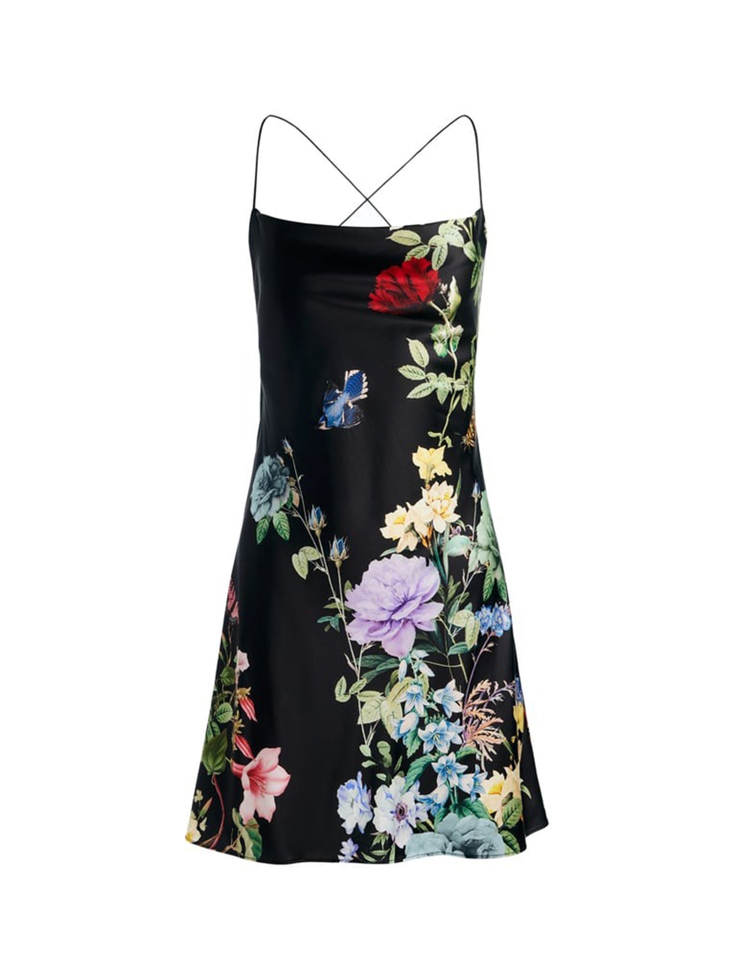 Alice + Olivia Harmony Cowl Back Mini Slip Dress