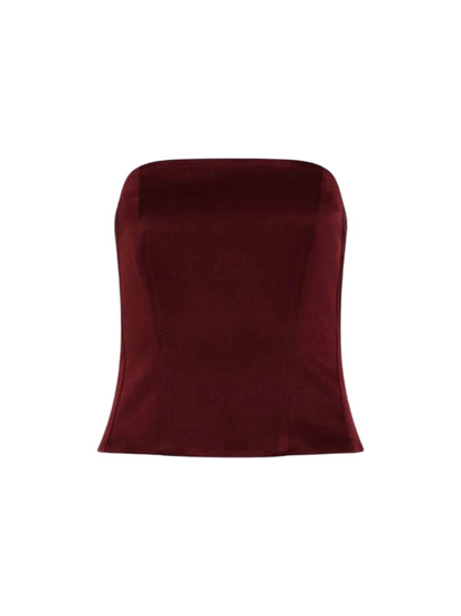 Marella Corset Top in Bordeaux