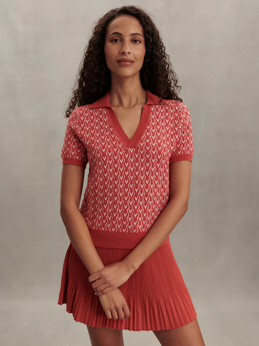 Varley Ezrella Knit Top in Baked Apple