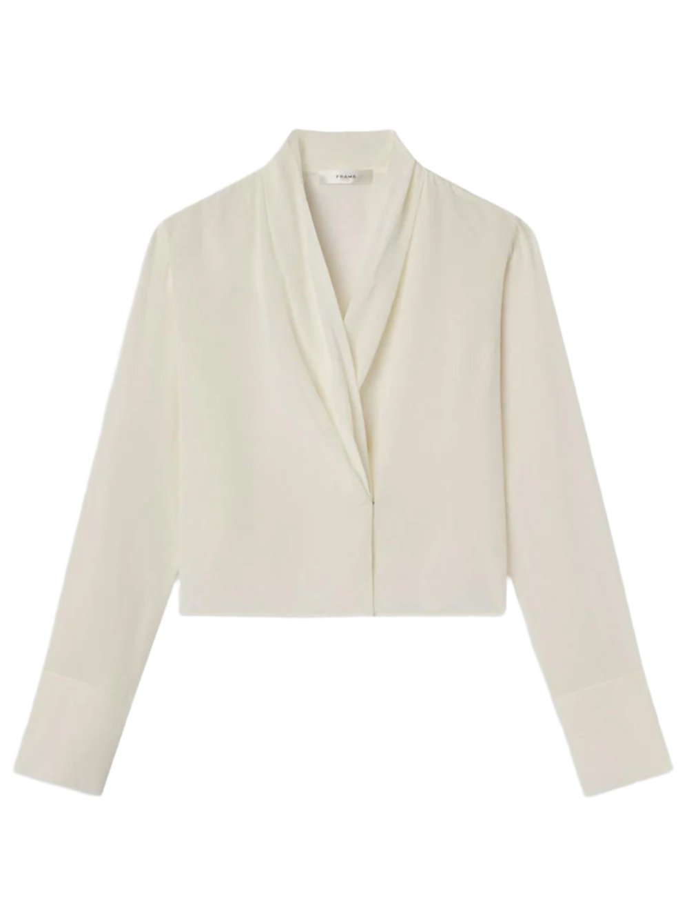 Frame Shawl Collar Blouse in Cream