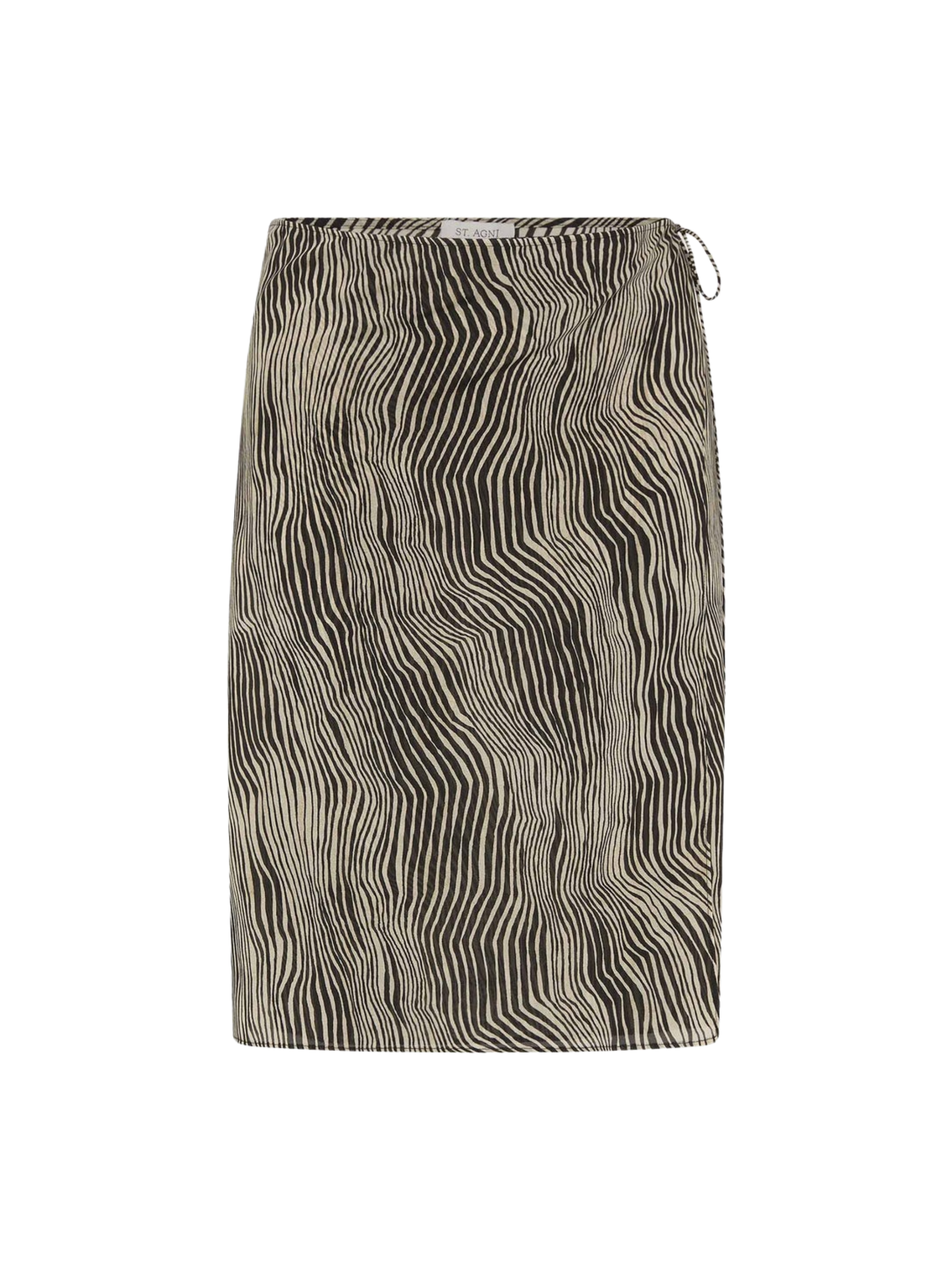 St. Agni Savannah Silk Wrap Skirt in Sand