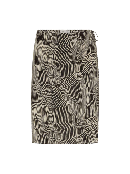 St. Agni Savannah Silk Wrap Skirt in Sand