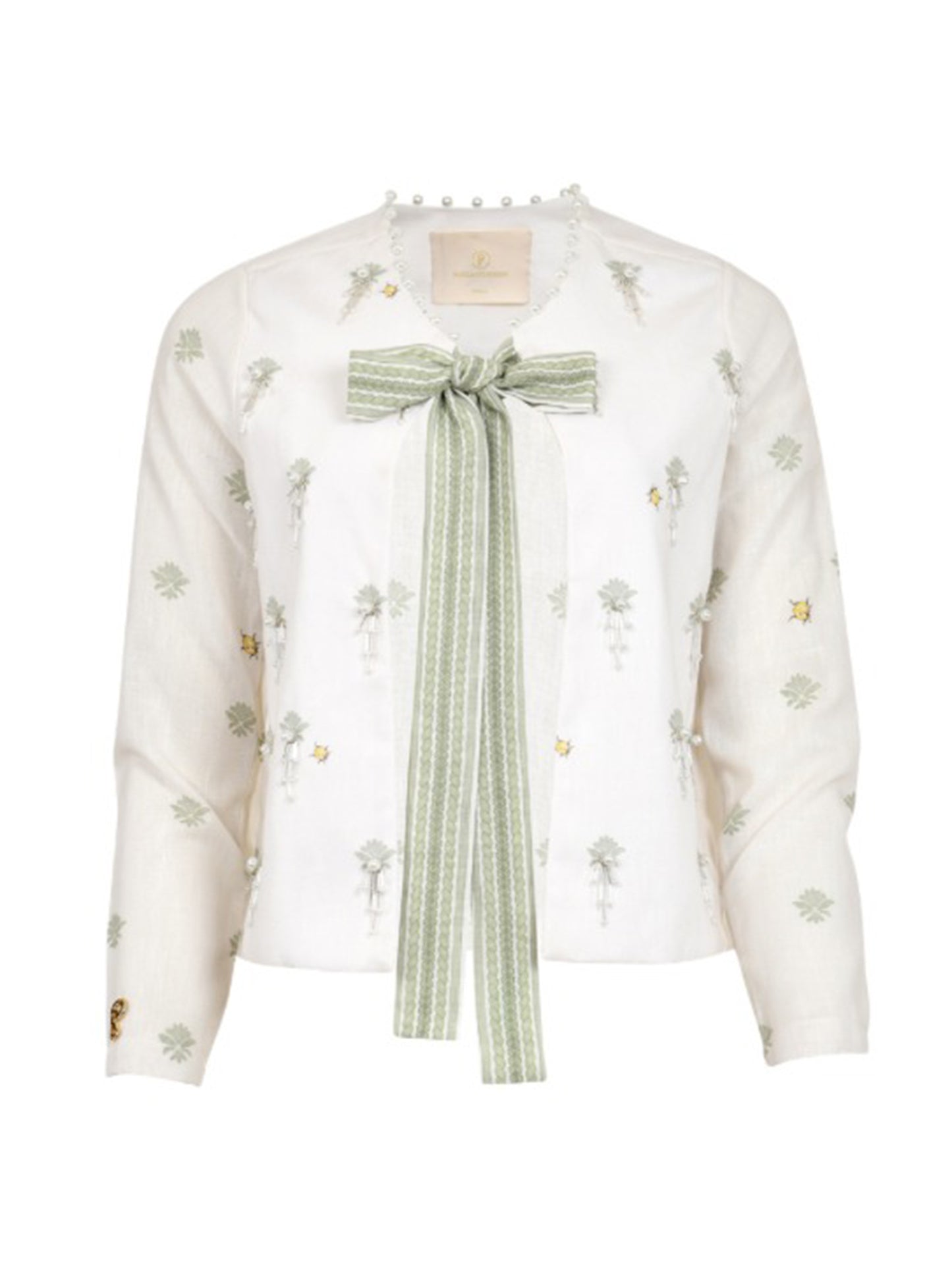 Pamela Stevenson Elise Blouse With Bow in Ivory