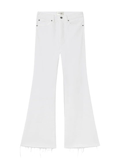 Frame Lax Jeans in White Raw Fray