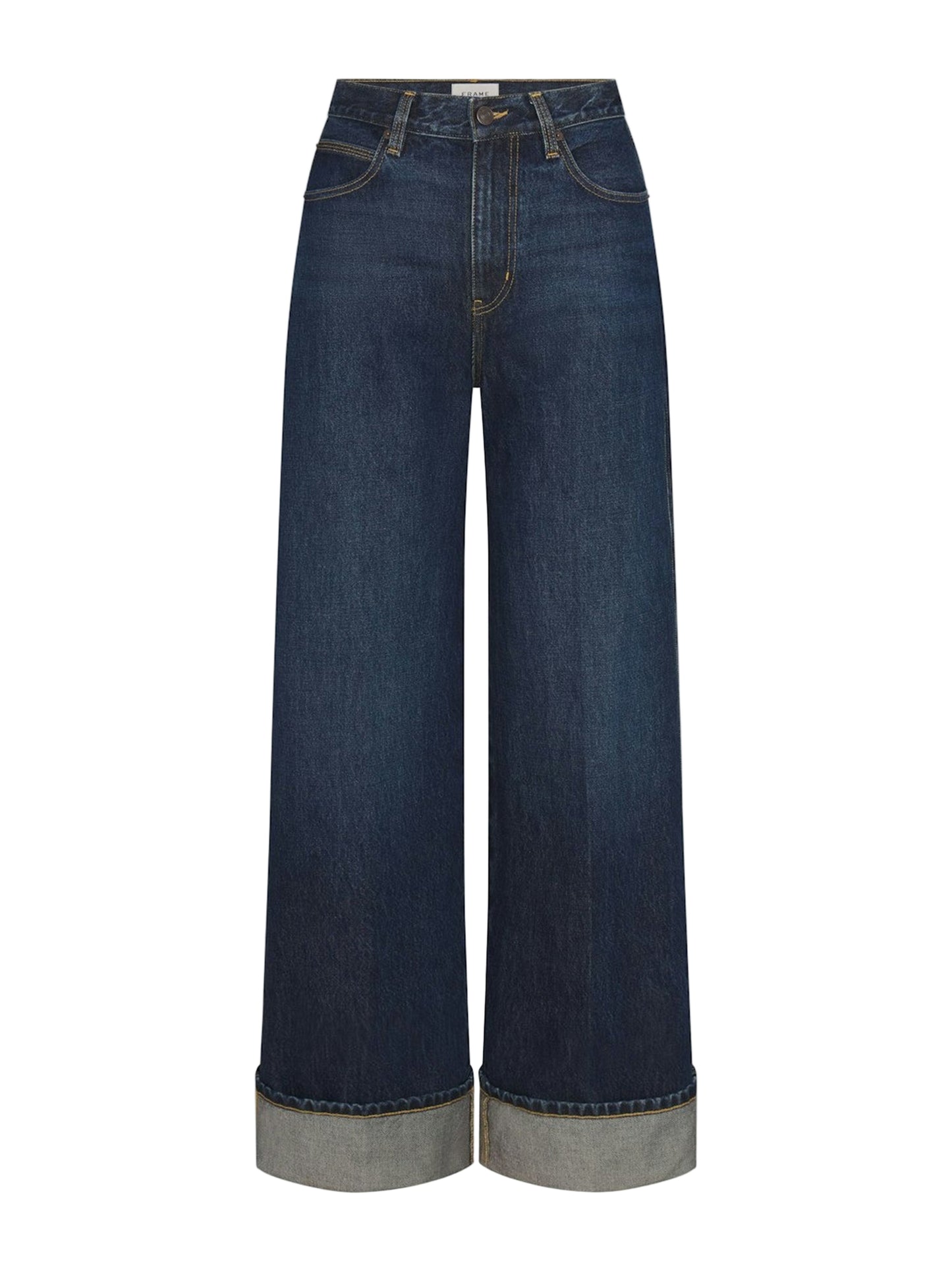 Frame The Cuffed Wide Jeans in Spencer