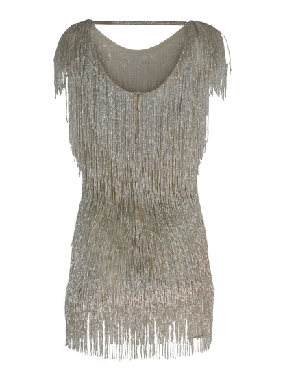 Galia Lahav Daisy Dress in Silver