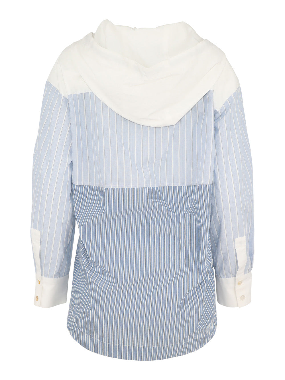 Sea Helmi Striped Shirting Blouse With Hood