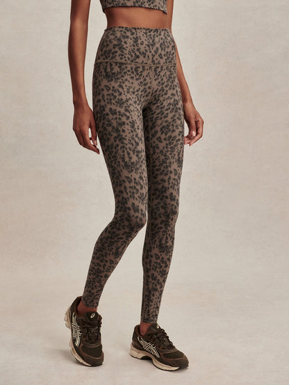 Varley Freesoft High Rise Legging 28 in Brown Contrast Cheetah