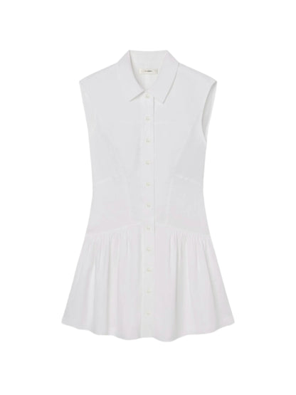 Frame Linen Day Dress in White