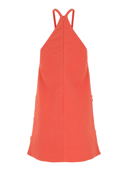 Alexis Milaa Mini Halter Dress in Terracotta