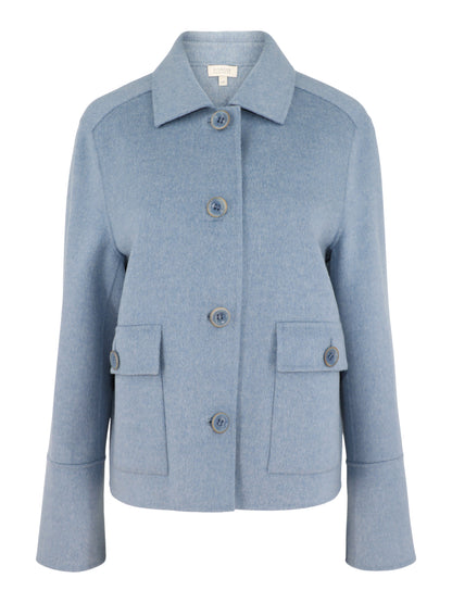 Kinross Pleat Back Short Coat in Cove