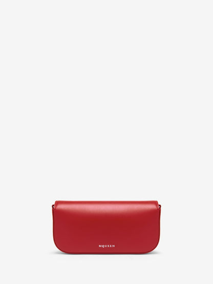 Alexander McQueen Skull Flower Small in Red/Silver