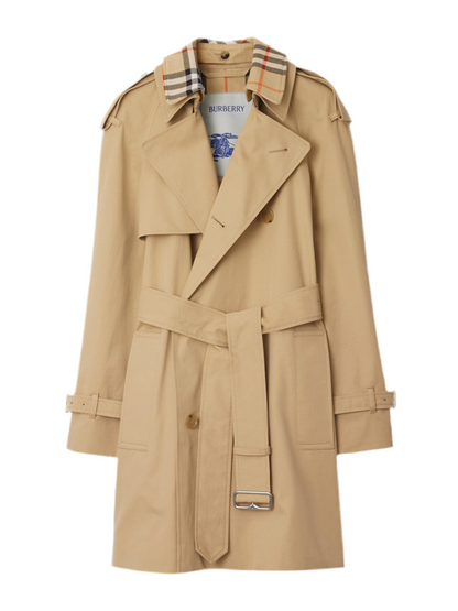 Burberry Short Gabardine Hamilton Trench Coat in Flax – Leigh's of Burberry Short Gabardine Hamilton Trench Coat in Flax – Leigh's of