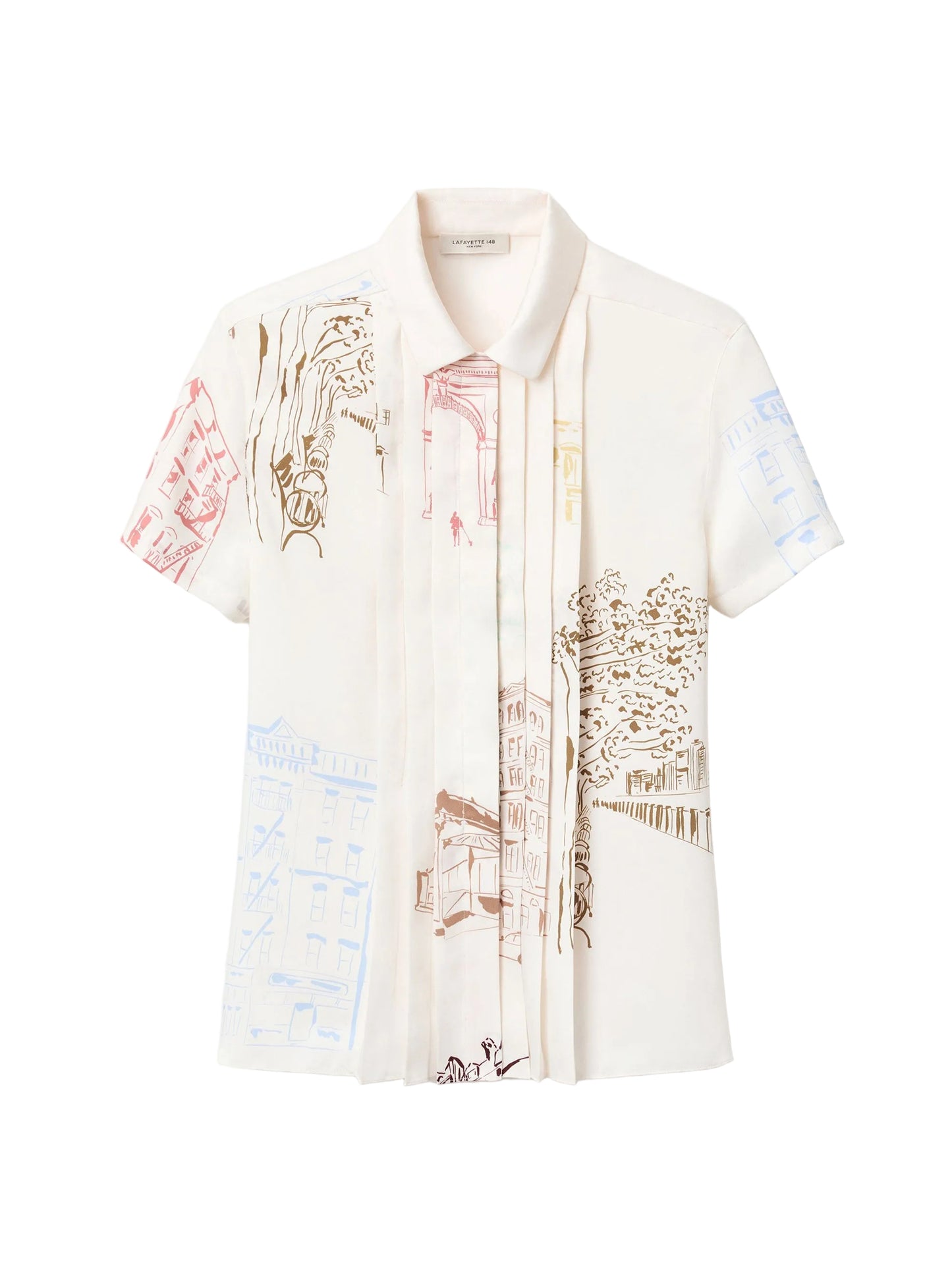 Manhattan Print S/S Blouse