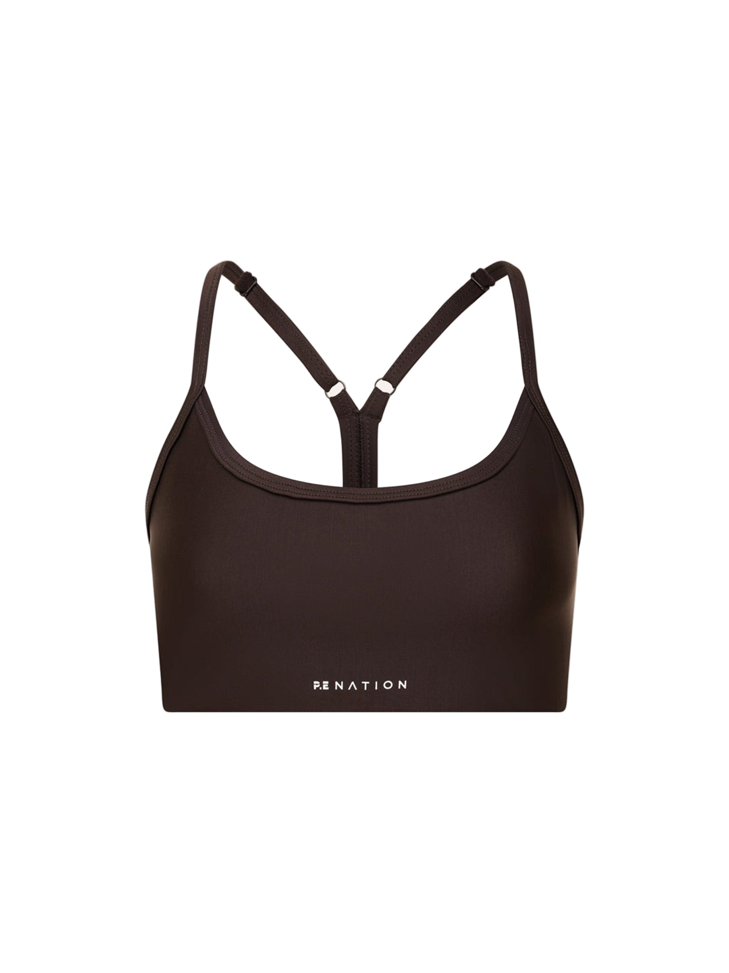 P.E Nation Fairmont Sports Bra in Espresso
