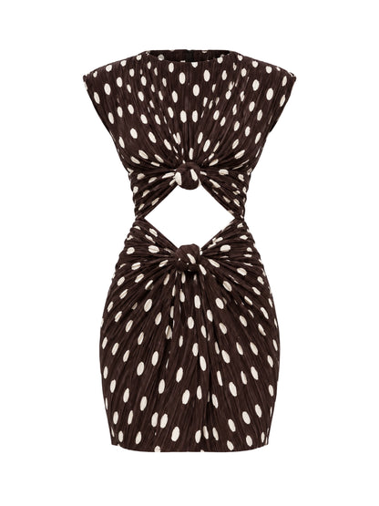 Cult Gaia Marilou Dress in Polka Dot Luwak