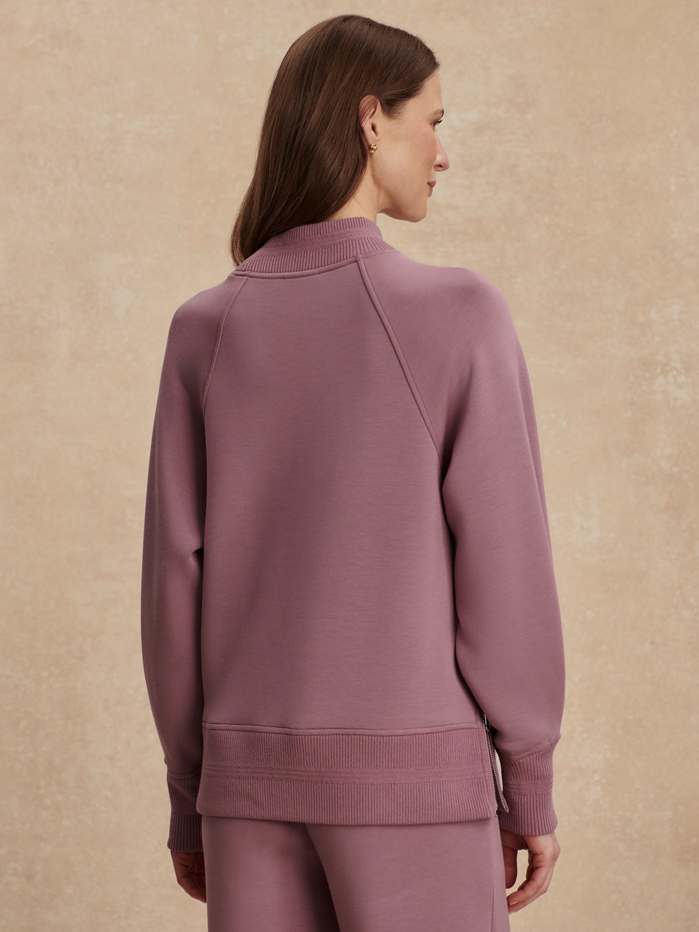 Varley Loxley Raglan Boyfriend Sweat in Wistful Mauve