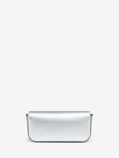 Alexander McQueen Skull Flower Small in Silver/Silver
