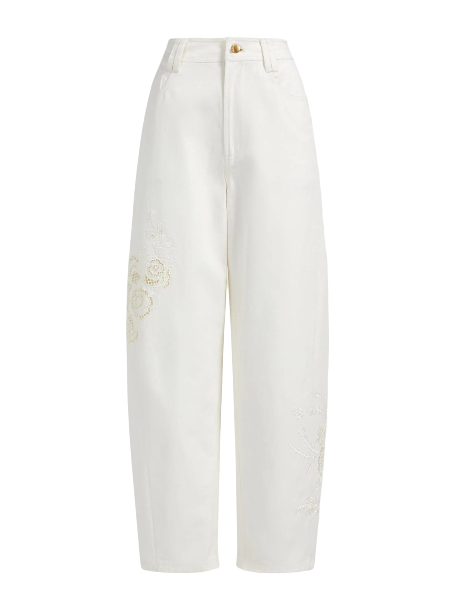 Aje Halo Embroidered Pant in Ivory
