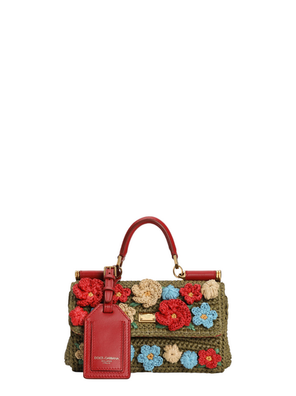 Dolce & Gabbana Top Handle Bag in Green Multicolour