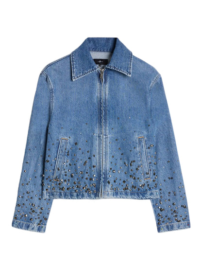7 For All Mankind Workwear Jacket in Dance with Crystals