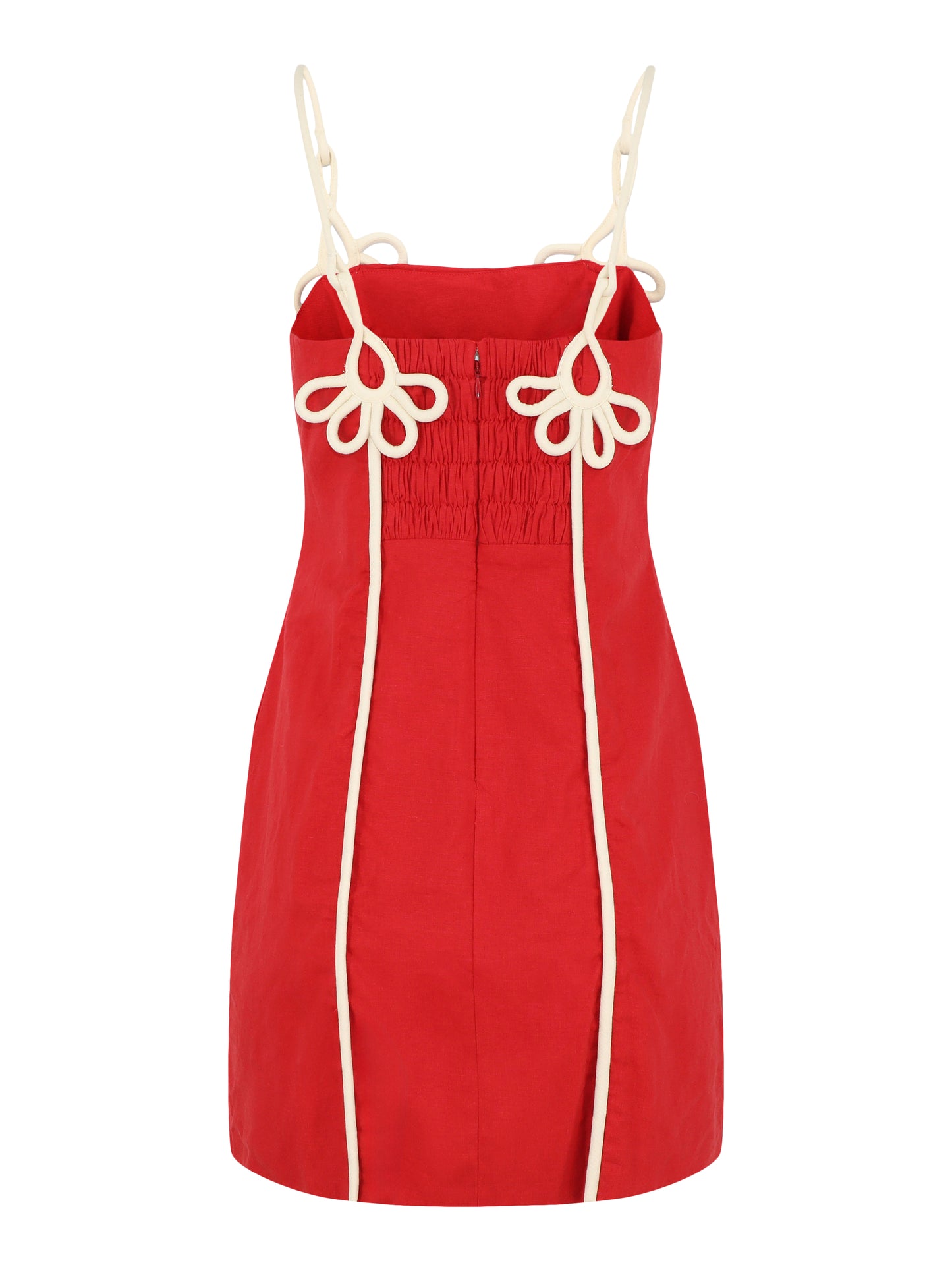 Farm Rio Red Linen Mini Dress